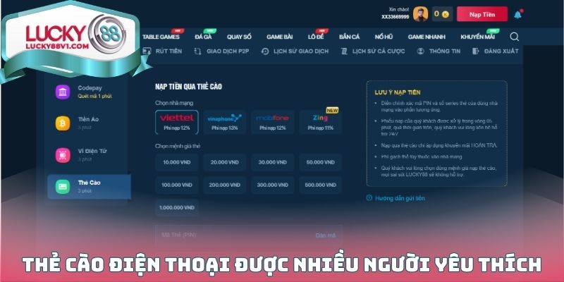 Thẻ cào điện thoại là cách thức giao dịch được nhiều người yêu thích